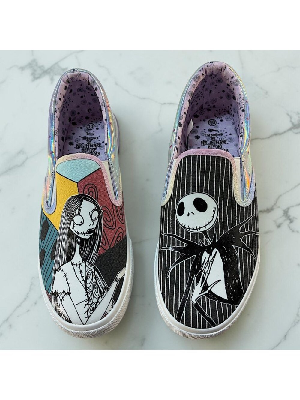 Disney Women's Size 10 Sneakers Nightmare Before Christmas Low Top Slip-On NEW